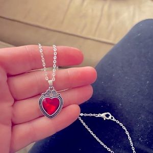 Crystal red heat full of love pendant necklace ❤️